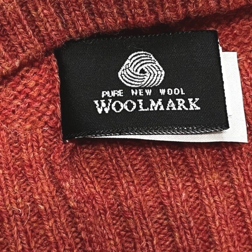 Easy Wear Basic Men's Sweater Size XL Red Wool Knitwear Soft Crew-Neck Pullover - Picture 4 of 7